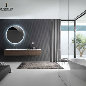 Tocador de baño moderno hecho en Vietnam de JY Furniture en gris antidumping HECHO DE MDF y carcasa de madera contrachapada de partículas de melamina - Product Image 5
