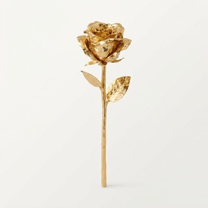 Rosa Real Bañada en Oro de 24K, Flor Eterna Preservada Hecha a Mano con Caja de Regalo Premium, Romántica para Aniversario, San Valentín, Día de la Madre - Product Image 1