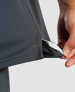 Camisa Casual de Hombre de Primera Calidad, Oxford, Poliéster y Algodón, Corte Entallado, Bordado Personalizado, Manga Corta, Botones, Transpirable para Verano - Product Image 5