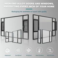 Asequible, insonorizado, vidrio de doble capa, vidrio templado, ventanas de aleación de aluminio, ventanas correderas para uso residencial
