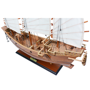 Maqueta de Barco Náutico Chino Vietnamita de Cedro Hecha a Mano de 60 cm al por Mayor, Nueva Réplica con Soporte de Exhibición para Decoración del Hogar - Product Image 4