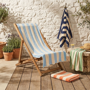 Toalla de Playa a Rayas, Rectangular, Tejida, Ligera, de Secado Rápido, Absorbente, de Algodón, para Baño, Piscina, Natación, Extra Grande - Product Image 6
