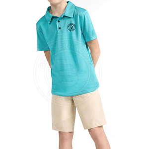 Chemises de golf pour jeunes garçons, protection UV, respirantes, légères, uniformes de club de golf junior, vente en gros - Product Image 4