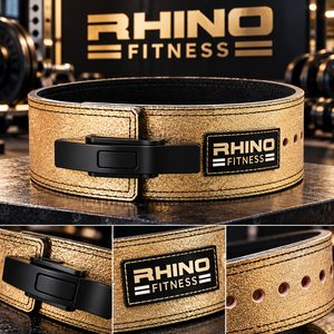Ceinture de musculation Rhino Fitness Gold en néoprène, boucle à levier, réglable, soutien lombaire, protection professionnelle - Product Image 2