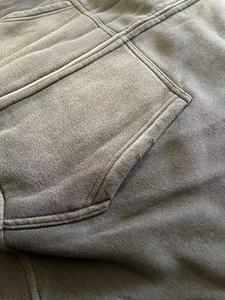 Hoodies Mens Blank Black French Terry Vintage Distressed Acid Wash <b>Zip</b> up Hoodie Men - Product Image 4