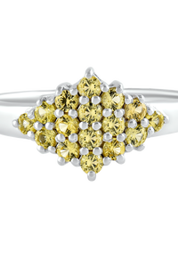 Anillo de Zafiro Amarillo en Plata de Ley 92.5 KLSR-11262 - Product Image 3