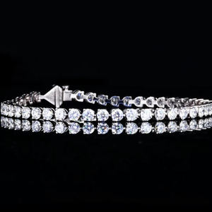 AMBER JEWELS Classic 18k <b>Solid</b> <b>Gold</b> Emerald-Cut Natural Stone Chain Link Bracelet IGI Certified Unisex Wedding Jewelry Gujarat - Product Image 4