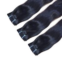 Extensiones de Cabello Humano Remy 100% de Doble Trama y Doble Extracción, Premium, de Longitud Completa, Paquetes Superior e Inferior, Color Natural, Suaves