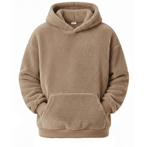 Sudaderas con capucha de piel de alta calidad para uso urbano o informal y sudadera con capucha extragrande y hombros caídos con logotipo personalizado para unisex - Product Image 1