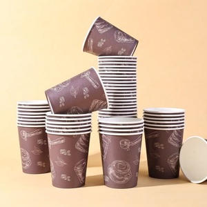 Vasos de Papel de Doble Pared Impresos de 8oz para Café, Bebidas Calientes para Llevar, Vasos Desechables para Bebidas Calientes, Diseño de Café Latte - Product Image 3