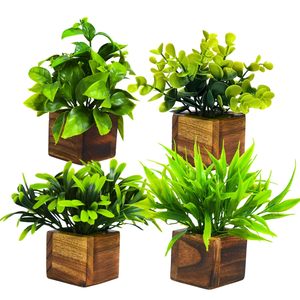 Vase à fleurs en bois, décoration de table, cadeau Diwali, pot pour la décoration de la maison, fleur artificielle, idéal pour le salon - Product Image 5