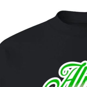 Sudadera Negra con Gráficos AKA, Cuello Redondo, Manga Larga, Puños Acanalados, Informal, para Mujer, Top de Felpa, Moda Urbana, para Uso Diario - Product Image 4