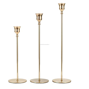 ตกแต่งเรียวโลหะเชิงเทียนผู้ถือสำหรับตกแต่งบ้านงานแต่งงานและพรรคตกแต่ง - Product Image 1