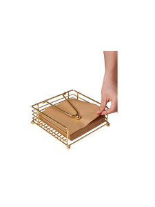 Porte-serviettes en bois artisanal avec cadre métallique – Support décoratif pour papier absorbant pour la maison, la cuisine et le restaurant - Product Image 2