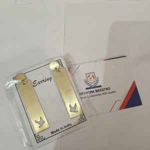 Artesanos indios elaboraron una colección de pendientes artesanales de latón con nuevo diseño, joyería con baño de oro, bisutería nueva. - Product Image 5