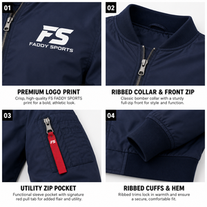 Custom Logo <b>Men's</b> Casual Bomber Jacket Slim Fit <b>Flight</b> Jacket Lightweight Windbreaker Varsity Baseball Outdoor Coat Wholesale - Product Image 6