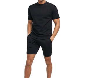 Conjunto de Camiseta y Pantalones Cortos de Verano para Hombre, Transpirable, Casual, de Buena Calidad, 100% Algodón, al por Mayor - Product Image 3