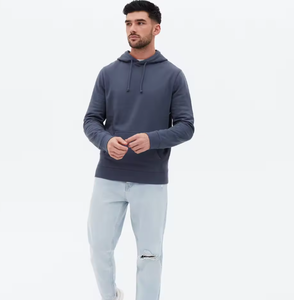 เสื้อฮู้ดผ้าฟลีซเนื้อนุ่มคุณภาพสูง 100% ผ้าฝ้าย สำหรับผู้ชาย ระบายอากาศได้ดีและแห้งเร็ว เหมาะสำหรับฤดูใบไม้ร่วง - Product Image 2