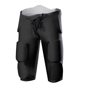 Pantalon de football avec protections intégrées, taille haute, pour adulte, unisexe, noir, blanc, bleu marine, rouge royal, vert, jaune, orange, pour maroon, gris, 7 protections - Product Image 1