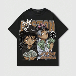 Camiseta Personalizada para Hombre, Estilo Casual, Oversize, Lavado Ácido, Estilo Urbano, Ecológica, Ultra Suave, Cuello Redondo, Manga Corta, Impresión DTF, 100% Algodón - Product Image 1