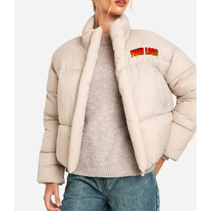 Vêtements d'hiver personnalisés 2027, veste matelassée courte pour femme, veste à capuche courte, veste à bulles, veste matelassée - Product Image 4