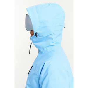 Unisex <b>Light</b> Blue Color Block Ski <b>Jacket</b> Snow Pants Set <b>Waterproof</b> 10,000mm Insulated Hooded Winter Wear Zipper Closure 220g - Product Image 2