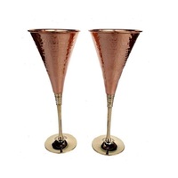 Grands verres à vin incassables en acier inoxydable mat doré, design moderne, pour fêtes
