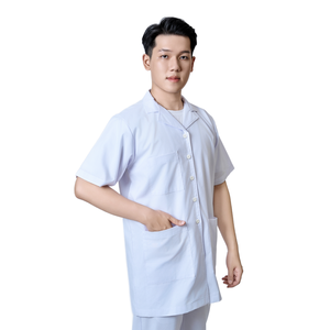 Blouse médicale unisexe FMF en polyester et coton, douce et respirante, uniforme médical de style court - Product Image 1