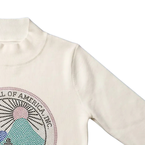 เสื้อสเวตเตอร์ไหมพรมแขนยาวแบบสวมใส่สบายสำหรับฤดูหนาว แฟชั่นลำลองสำหรับผู้หญิง - Product Image 2