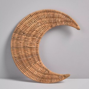 Décoration murale en rotin demi-lune, accessoires pour chambre de bébé, meilleur choix, autocollant décoratif pour chambre d'enfant, en vente - Product Image 1