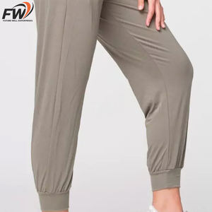 Pantalon décontracté pour femme de haute qualité, doublé polaire, à cordon de serrage, coupe ample, jambe large, style banane, chaud, pour la maison et le streetwear - Product Image 4