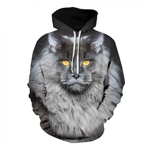Sweat à capuche noir pour homme, imprimé 3D motif fumée, coupe classique, décontracté, en polaire, imperméable, respirant, coupe-vent, sérigraphié, hiver - Product Image 5