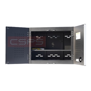 Armoire murale noire professionnelle de 61 cm Coffre à outils personnalisé avec protecteur de transport en polyester Atelier de stockage en acier revêtu de poudre - Product Image 5