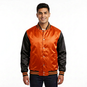 Custom Polyester Satin <b>Jacket</b> 220 GSM Polyester Satin for Clothing Brands Wholesale Outerwear <b>Lines</b> - Product Image 2
