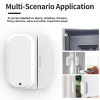 Sensor de Puerta y Ventana Tuya, Dispositivo de Alerta de Seguridad para el Hogar Inteligente, Control por Aplicación, Funciona con Batería, Plástico
