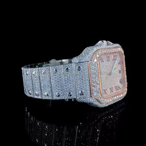 Reloj de Cuarzo Royal Iced Out con Diamantes de Moissanita para Hombre, Reloj de Pulsera de Lujo Premium con Incrustaciones Brillantes - Product Image 3