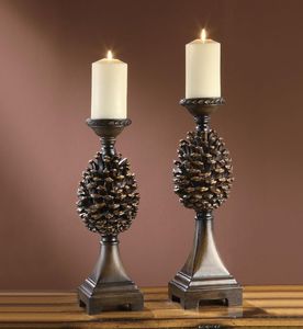 Porte-bougie de Noël en bois fait main, finition brillante - Centre de table de style traditionnel pour salon et maison - Product Image 6