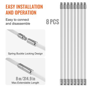 Kit per Pulizia Camini da 26 Piedi con 8 Aste Flessibili in Nylon Rinforzato e Spazzola Ergonomica a 360 Gradi per una Pulizia Efficiente del Caminetto - Product Image 4