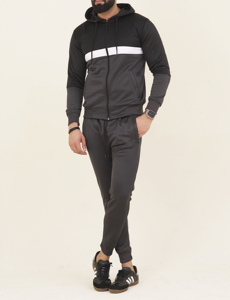 Conjunto Deportivo de Invierno para Hombre, 100% Algodón, Forro Polar Ligero y Transpirable, con Capucha y Cremallera, Estilo Urbano, de Secado Rápido, con Estampado - Product Image 4