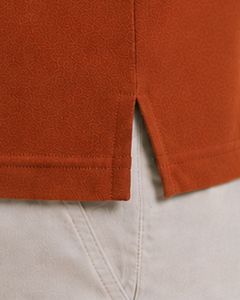 เสื้อโปโลผู้ชายสีส้มเบิร์นออร์แกนิค แขนสั้น ผ้าคอตตอนปิเก้ ดีไซน์เรียบง่าย ปกคอพับได้ สไตล์ลำลอง คลาสสิคสำหรับฤดูร้อน แบบสั่งทำพิเศษ - Product Image 6