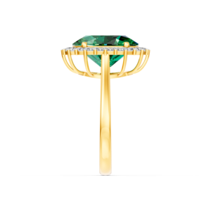 Anillo de Oro Sólido de 14K, 9K, 10K, 18K con Gema de Laboratorio de 5 Quilates, Certificado IGI, Joyería Fina Ética, Fabricante Mayorista RJC OEM ODM R102085 - Product Image 3