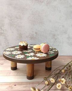 Rustic Farmhouse Wooden Cake Pedestal <b>Stand</b> for <b>Cupcake</b> Pastry Dessert Serving and Kitchen Table Decoration - Product Image 6