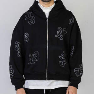 Ensemble tendance en gros, survêtement d'hiver de haute qualité avec strass, unisexe, sur mesure, à manches longues, séchage rapide, pour hommes - Product Image 4