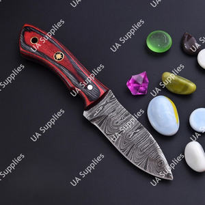 Couteau de chasse, de pêche et de camping à lame fixe en acier Damas, fabrication sur mesure, vente chaude, DIY, OBM, ODM, manche en résine époxy - Product Image 2