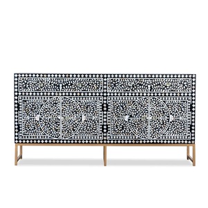 Luxury Handmade Mother of Pearl Inlay <b>Chest</b> of Drawers Wooden <b>Storage</b> Cabinet - Product Image 2