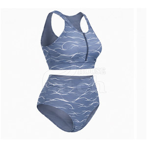 Wholesale Women Two Piece <b>Bikini</b> Set Trendy Swimwear <b>High</b> <b>Waist</b> Bottom Custom Design Stretch Fabric Beach Resort Collection - Product Image 3