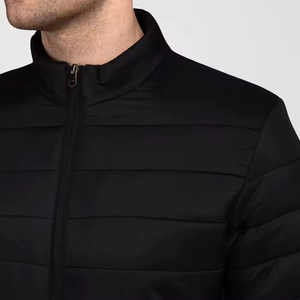Cozy Unisex Puffer <b>Jackets</b> Stand Collar Patchwork Design Soft Smooth Exterior Fabric <b>Waterproof</b> Reversible for <b>Winter</b> Comfort - Product Image 6