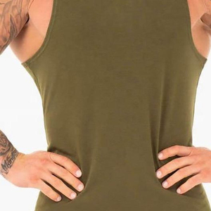 Hot Selling Men's Acid Washed Tank Tops Loose Fit Casual Gym Fitness Workout T-Shirts Breathable Polyester Print Knitted - Product Image 6