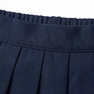 Jupe plissée courte pour femme, couleur unie, taille élastique, polyester de haute qualité, style ligne A, à porter toute l'année - Product Image 4