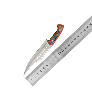 Cuchillo de Caza de Acero Inoxidable con Punta Caída, Mango de Micarta y Hoja Serrada para Supervivencia al Aire Libre - Product Image 4